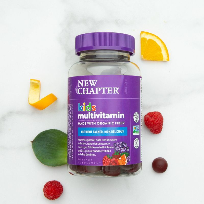 New Chapter Kids&#39; Non-GMO and Gluten Free Multivitamin Gummies - Berry Citrus - 60ct, 3 of 13