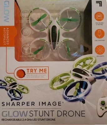 Sharper Image 2.4Ghz RC Glow Up Stunt Drone With LED Lights