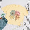 Simply Sage Market Women's Colorful Flower Bouquet Short Sleeve Relaxed Fit Cropped Tee - 3 of 4