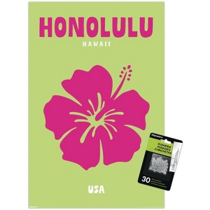 Trends International Reinders: Destinations - Destination Honolulu Unframed Wall Poster Prints - 1 of 4
