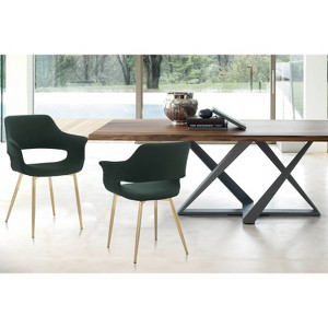 Gigi Velvet Metal Dining Room Chair - Armen Living - 1 of 4
