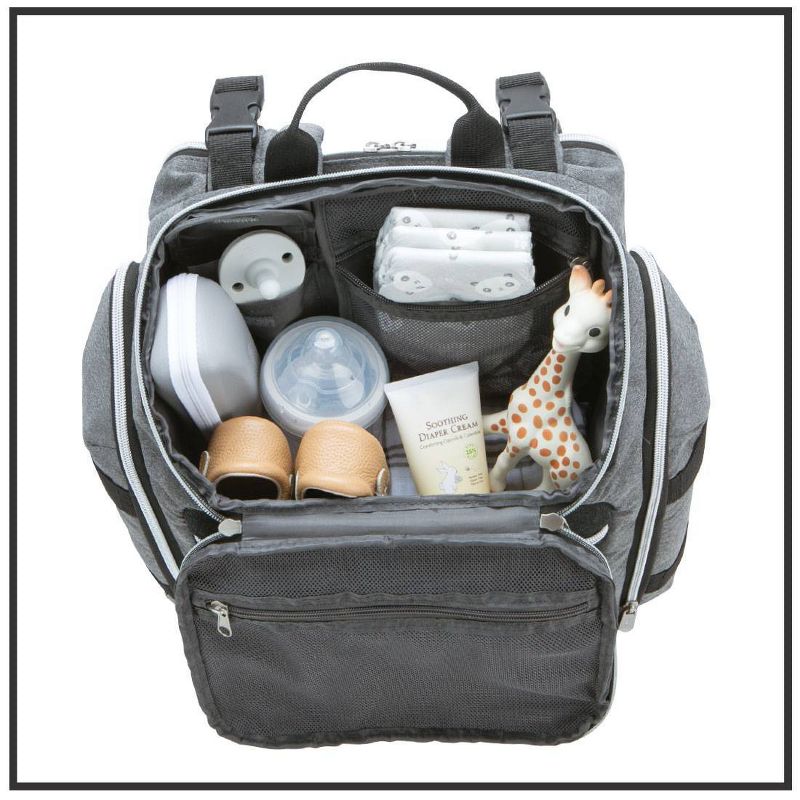 Baby Brezza Changing Station Diaper Bag - Gray, 5 of 12