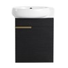 ALEXOUN 16'' Wall Mounted Bathroom Vanity with Single Oval Ceramic Sink,with 1 Soft Close Doors and White Ceramic Sink Top  For Small Bathroom - 4 of 4