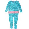 RuffleButts SoftSnooze Baby Girls Ruffle One Piece Footie Pajama - 2 of 4