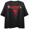 Gloomy Bear Dripping Heart Crew Neck Short Sleeve Women's Black Crop Top - 3 of 4