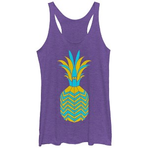 Women's Lost Gods Geometric Pineapple Racerback Tank Top - 1 of 3