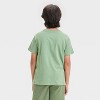 Boys' Short Sleeve Dino Eating Shark Graphic T-Shirt - Cat & Jack™ Olive Green - 3 of 4
