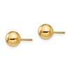 Black Bow Jewelry 6mm Polished Ball Friction Back Stud Earrings in 14k Yellow Gold - 2 of 4