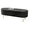 Storage Bench Bed Ottoman Bench with Storage Space Home Sofa Bench with Support Legs for Bedroom End of Bed, Entryway and Living Room - 2 of 4