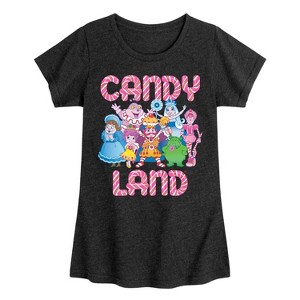 Girls' - Candy Land - Character Group- Girls Fitted Short Sleeve T-Shirt Fitted Short Sleeve Graphic T-Shirt - 1 of 4