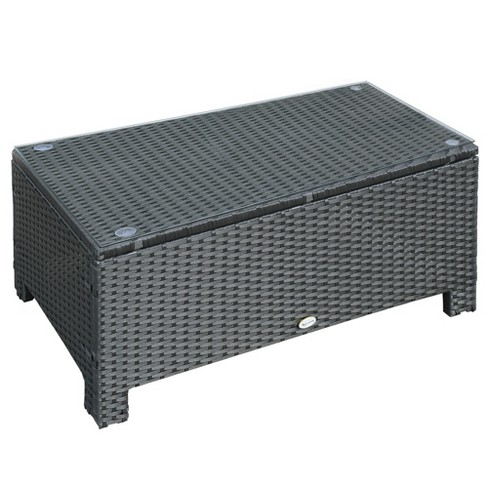 Glass top rattan online table