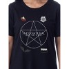 Supernatural Womens' Join The Hunt Pentagram Nightgown Sleep Pajama Shirt Black - 2 of 3