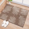 World Rug Gallery Contemporary Palm Leaves Textured Flat Weave Indoor/Outdoor Area Rug - 2 of 4