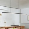 LLHZSY 30 7/10" Black Warm Kitchen Island Pendant Lighting Integrated LED Linear Light Fixture-3000K - 2 of 4