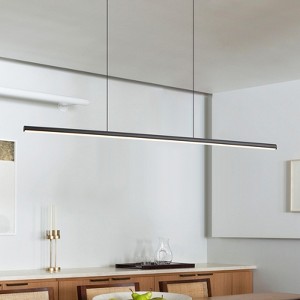 LLHZSY 30 7/10" Black Warm Kitchen Island Pendant Lighting Integrated LED Linear Light Fixture-3000K - 1 of 4