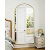 Full Length Mirror 58 inchx21 inch Floor Standing Mirror Freestanding Full Body Mirror with Stand Gold Arched Style - 3 of 4