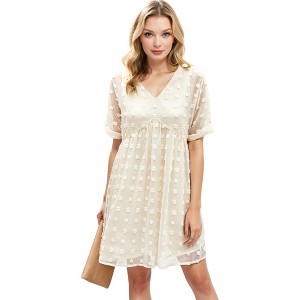 Anna-Kaci Women's Floral Dream Embroidered Bell Sleeve Dress for Casual Looks - 1 of 4