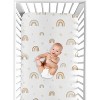 Sweet Jojo Designs Gender Neutral Baby Fitted Crib Sheet Neutral Boho Rainbow Taupe Yellow and Beige - 4 of 4