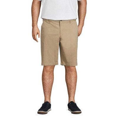 Lands' End Men's Comfort Waist Chino Shorts 9" - No Iron Pleated Casual Shorts