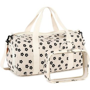 Generic Duffle Bag for Gym Sports Women Girls Workout Travel Bag Weekender with Shoe Compartment - 1 of 4