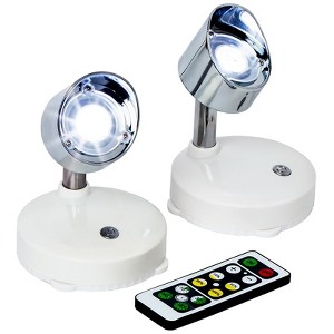 The Lakeside Collection Set of 2 Remote-Controlled Spotlights - 1 of 3