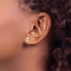 Black Bow Jewelry 8mm 14k Yellow Gold and Rhodium Polished Two Tone Knot Post Earrings - 3 of 4