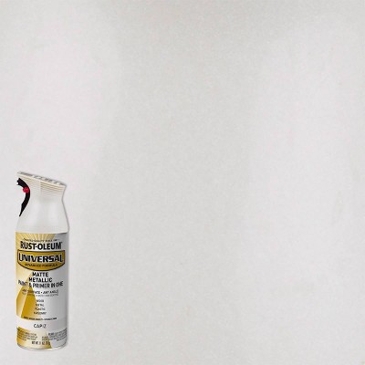 Rust-Oleum Universal Spray Paint Matte Capiz: White Oil-Based for Wood, Metal & Masonry, Interior/Exterior Use