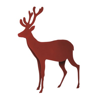 Transpac Metal 28 In. Red Christmas Standing Reindeer Decor : Target