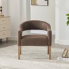 PAGED Accent Chair with Open Back, Reading Chair with Solid Wood Legs, Barrel Chair for Living Room - 2 of 4