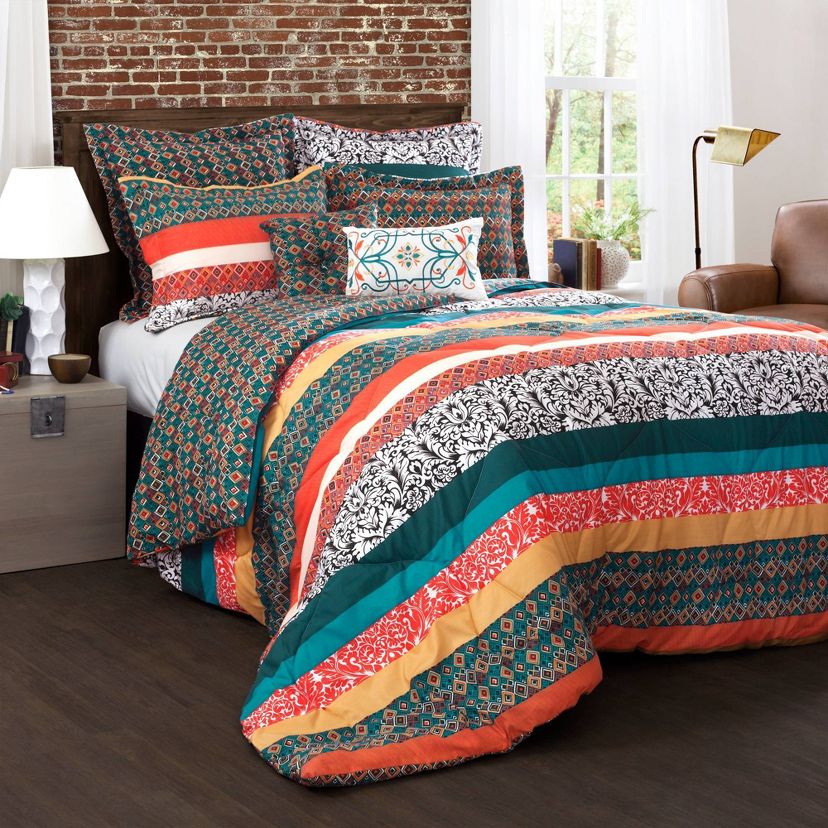 Boho Stripe Bedding Collection - Lush Décor