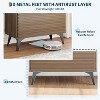 Fluted Storage Cabinet with Metal Legs, Mid Century Modern Sideboard, Buffet Credenza for Living Room or Entryway - 3 of 4