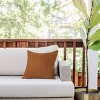 16"x16" Deny Designs Little Arrow Design Co Vert Triple Dash Ginger Square Outdoor Throw Pillow Orange - 3 of 4
