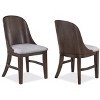 Ridstar 2 Piece Modern Dining Chairs, Armless Chair For Dining Room-Brown - 2 of 4