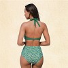 Women's Twist Bikini Top & Ditsy High-Rise Bottoms Swimwear Set -Cupshe - 4 of 4