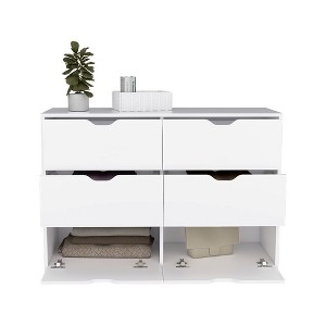 NicBex 6 Drawer Dresser for Bedroom,Modern Style Drawers with Concave Handle,Dressers for Kids Room,Living Room,Entry and Hallway - 1 of 4