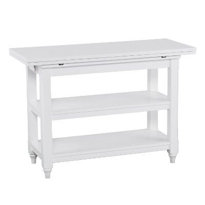 Alby Convertible Console To Extendable Dining Table White - Aiden Lane