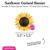 Big Dot of Happiness Sunflower Garland Banner, Yellow Birthday Party Decor, Bridal or Baby Shower Backdrop, 30 Feet of Cord, 15 Paper Sunflower Shapes - 4 of 4