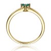 Guili Sophisticated 18k Gold Plated Ring Featuring Triple Emerald Green Cubic Zirconia Ð Elegant, Glamorous Jewelry in 3, 4, 5, 6, 7, 8 sizes - 3 of 3