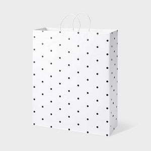 Black/White Dots Jumbo Gift Bag - Spritz™ - 1 of 3