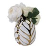 Sagebrook Home Glam Decorative Ceramic Leaf Bud Vase for Room and Office Decor - 2 of 4