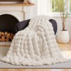 Itopfox Ultra-Soft Faux Fur Throw Blanket with Big Bubble Rabbit Fluff, Cozy Fluffy Fuzzy Plush Shaggy Blanket for Couch, Living Room, and Bed - 2 of 4