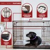Lucky Dog Dwell Series 42 Inch Large Lightweight Kennel Secure Fenced Pet Dog Crate w/Divider Panels, Sliding Doors, and Removable Tray, Black - 2 of 4