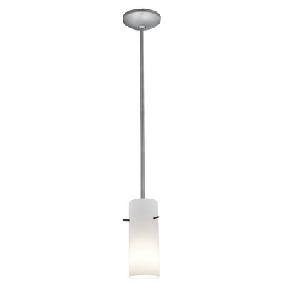 Access Lighting Cylinder 1 - Light Pendant in  Brushed Steel