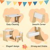 Kids Montessori Weaning Table and Chair Set, Wooden Toddler Table and Chair Set Kids Activity Table Step Stools - 3 of 4