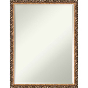 Amanti Art Antique Bronze Petite Bevel Wood Bathroom Wall Mirror 26 x 20 in. - 1 of 4
