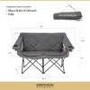 ARROWHEAD OUTDOOR Portable Folding Double Duo Camping Chair Loveseat w/ 2 Cup & Wine Glass Holder, Back Storage, Carrying Bag, Supports up to 6500lbs - 2 of 4