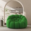 47-Inch Bubble Floor Sofa with Curved Design, 3D Bean Bag Chair for Living Room, Green - 2 of 4