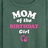 Women's - Barbie - Mom of The Birthday Girl Lightweight French Terry Wide Neck Long Sleeve Shirt - 2 of 4