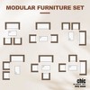 Jojoka 4-Piece Patio Furniture Set, All-Weather Rattan Chairs with Cushions and Glass Table, Outdoor Wicker Conversation Set for Porch, Lawn, Garden - 3 of 4