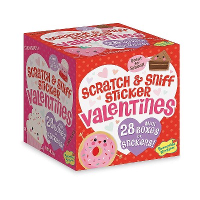 MindWare Valentine Treats Scratch & Sniff Sticker Boxes - Valentine - 28 Pieces